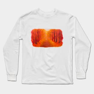 Autumn landscape watercolour Long Sleeve T-Shirt